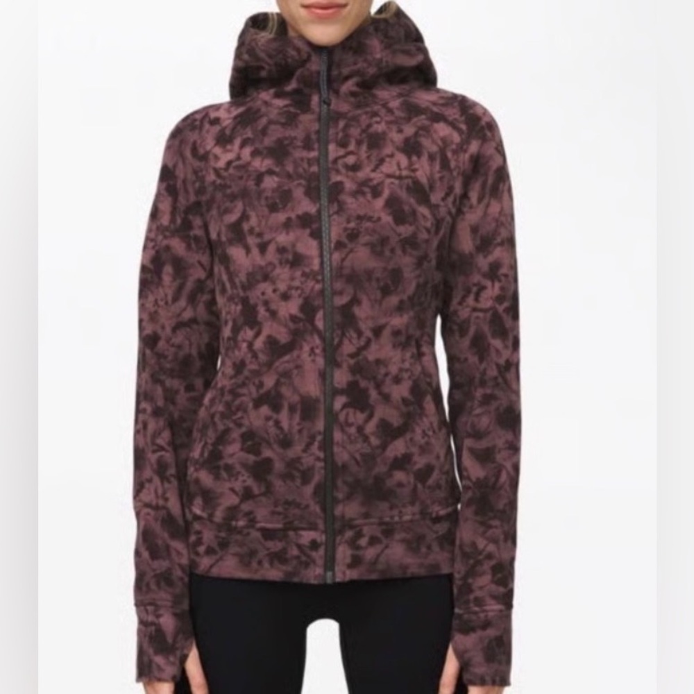 Lululemon Scuba Hoodie Full Zip in Mini Dusk Floral Antique Jacket Size 4